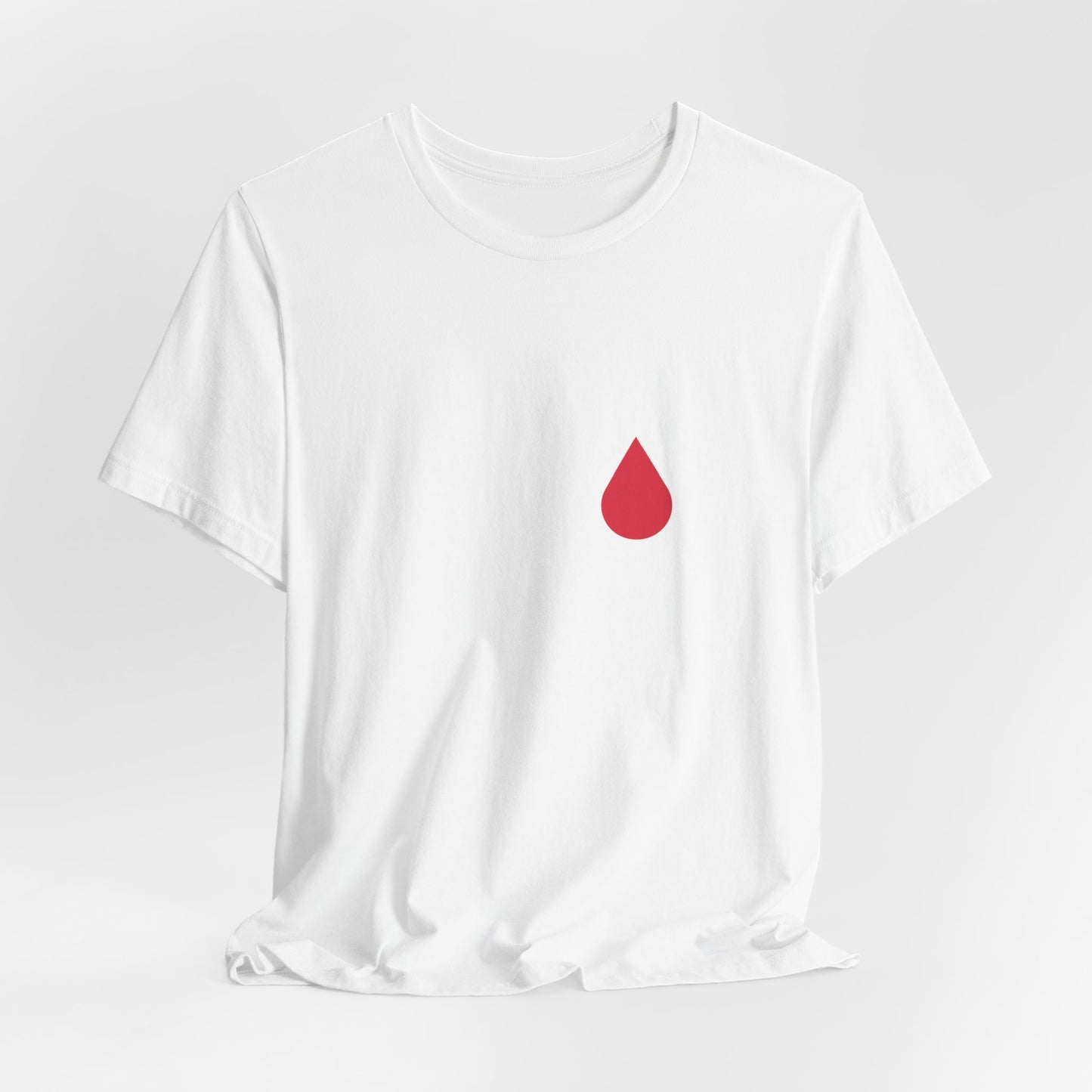 Minimal Red Blood Drop Tee — Medical Donor Awareness T-Shirt