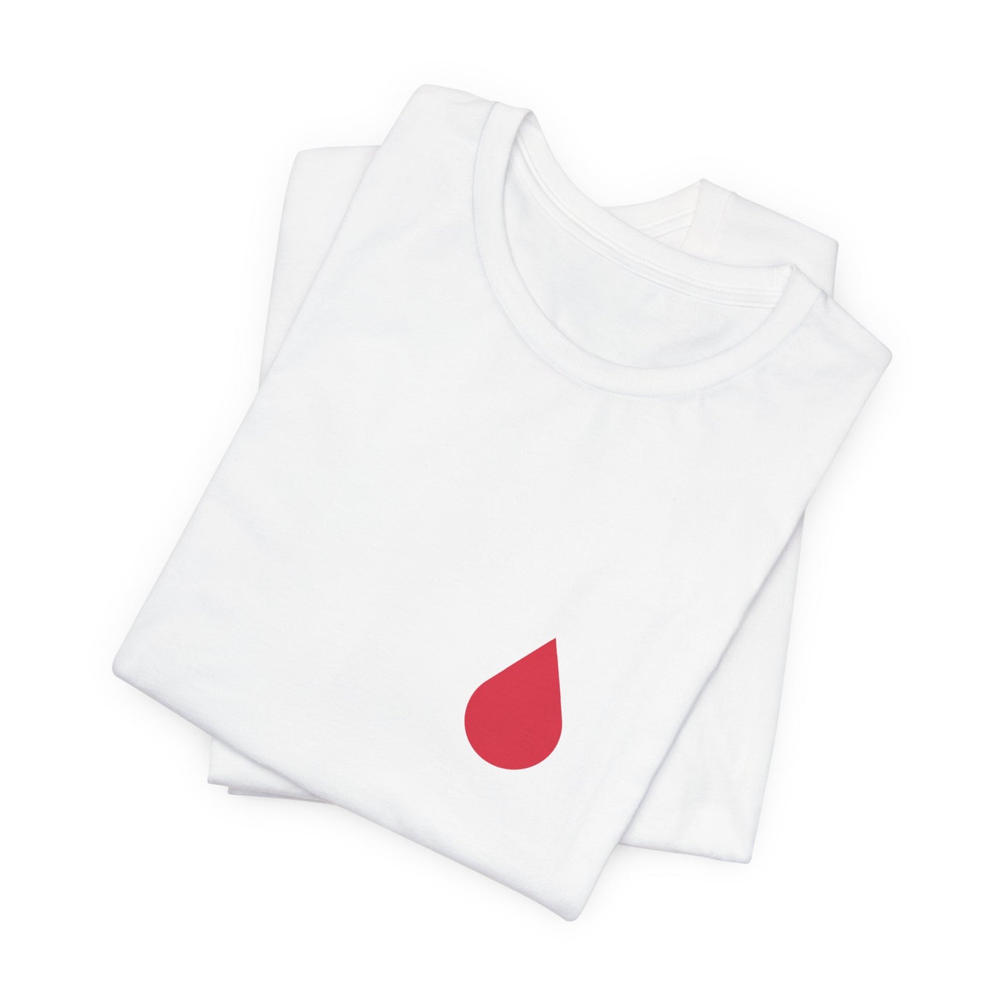 Minimal Red Blood Drop Tee — Medical Donor Awareness T-Shirt