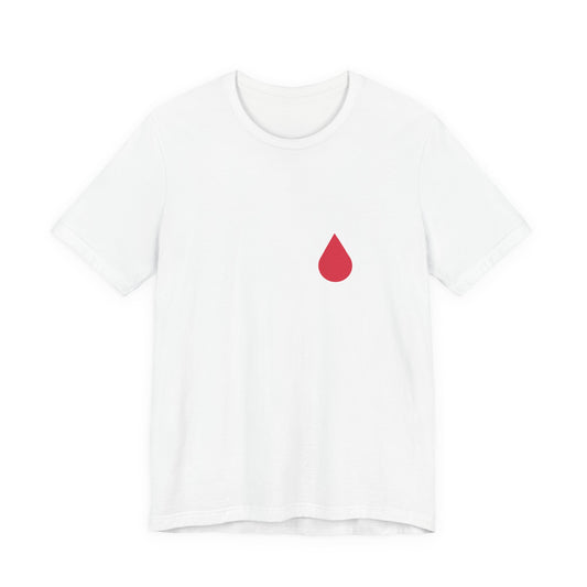 Minimal Red Blood Drop Tee — Medical Donor Awareness T-Shirt