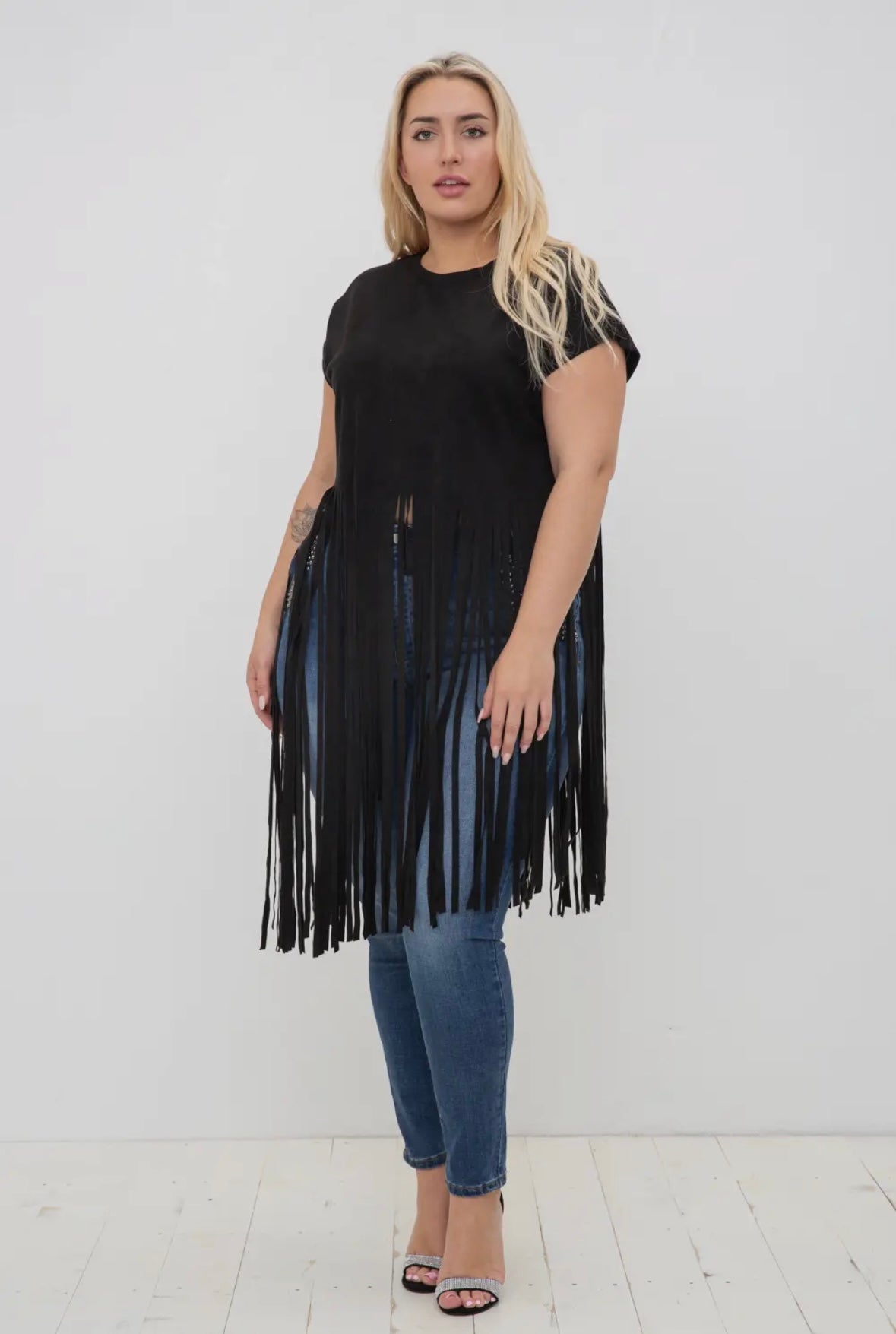 Suede Fringe Blouse