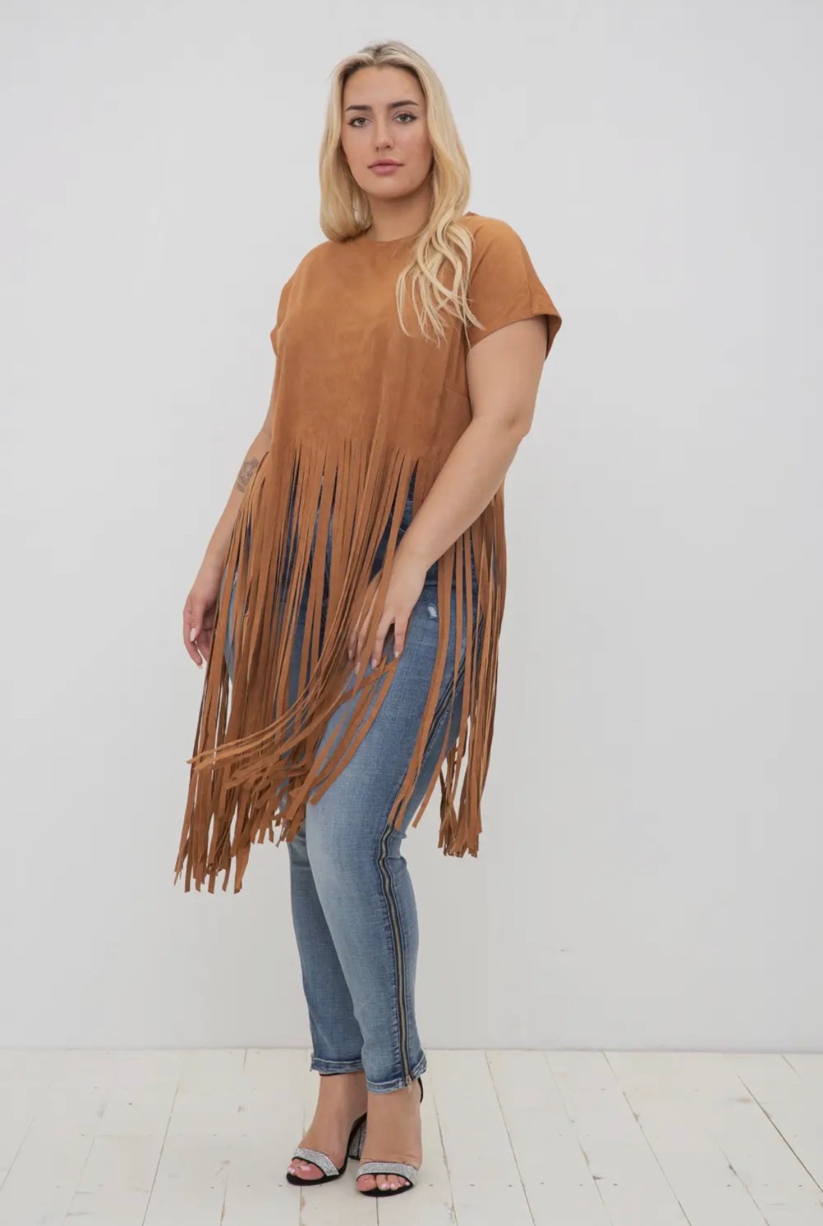 Suede Fringe Blouse