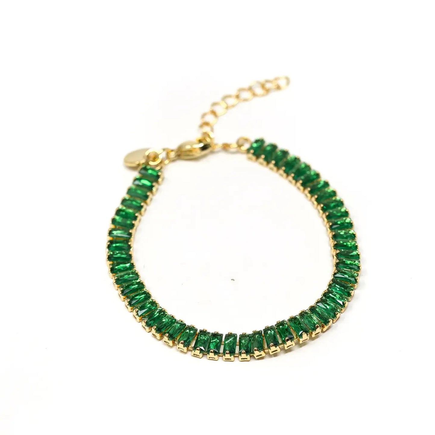 Hunter Green Baguette Bracelet - Memorial Day Sale!