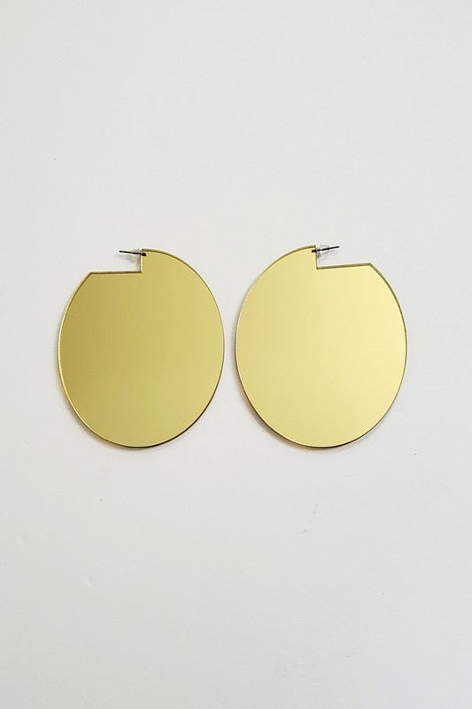 Gold Mirror Earrings