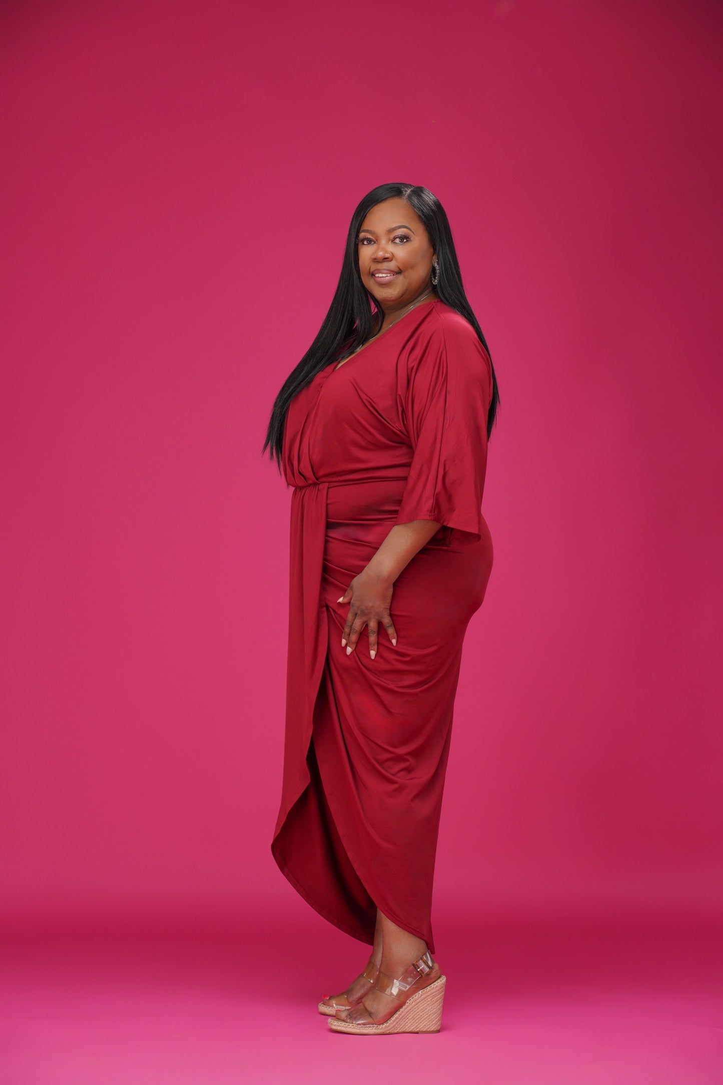 Venetian Ruched Bodycon Dress