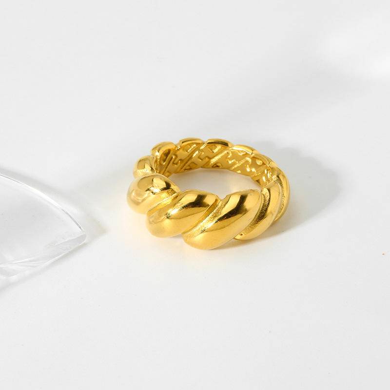 18K Gold Plated Twist Midi Ring (With Box)